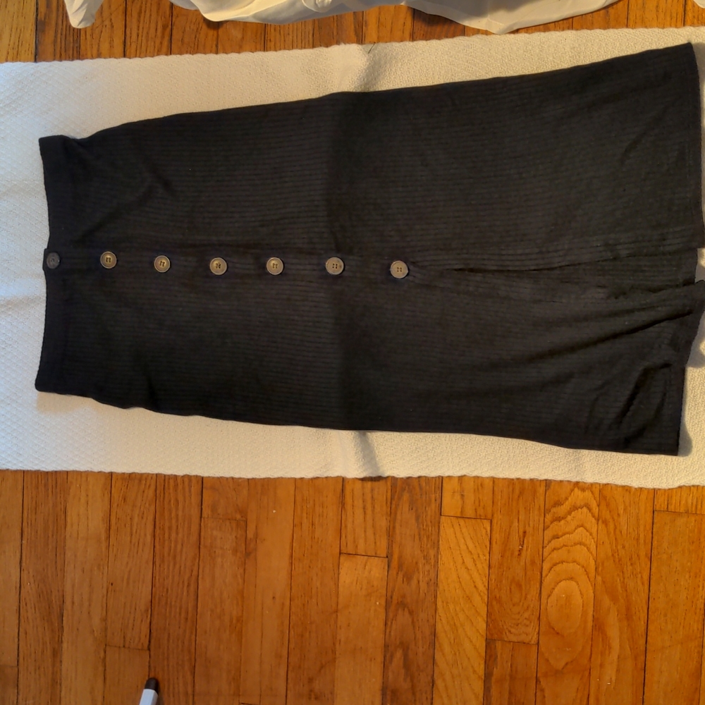 Reformation Black Button-Down Skirt - Picture 5 of 6